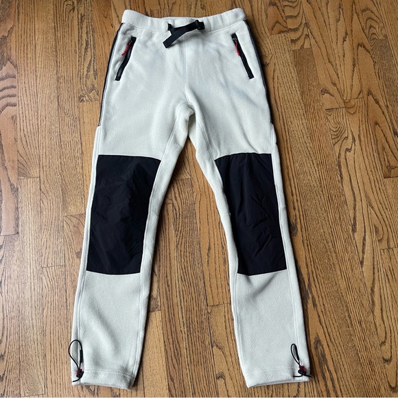 Topo Designs Pants - Topo Designs Mountain Fleece Pants Polartec Size Small White Black